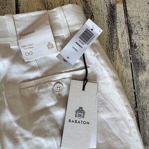 Babaton Off-White Women's Pleated Pants